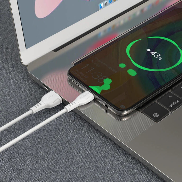 کابل تبدیل USB به USB-C بروفون مدل BX51 طول 1 متر