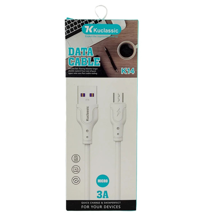کابل تبدیل USB به microUSB کوکلاسیک مدل K14 طول 1 متر