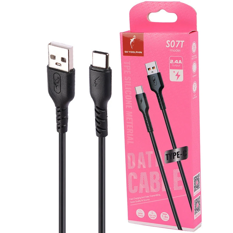 کابل تبدیل USB به USB-C اسکای دلفین مدل S07T طول 1 متر