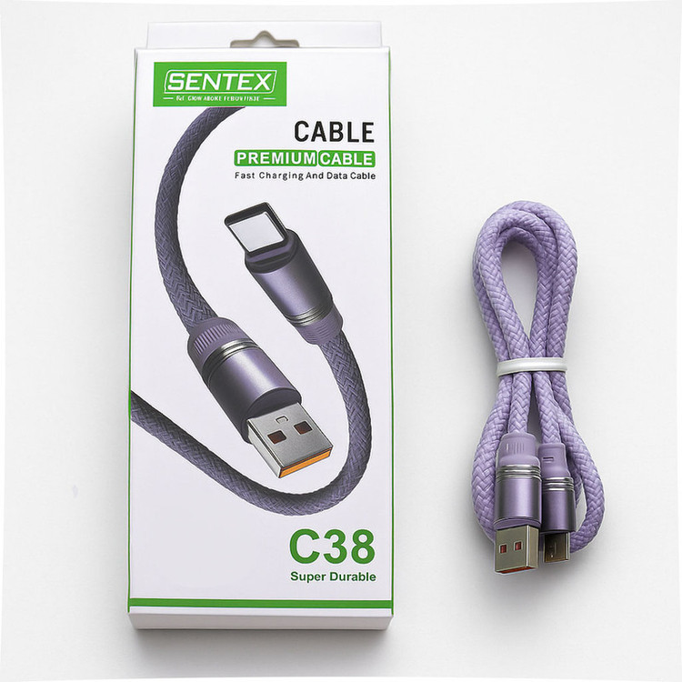 کابل تبدیل USB به USB-C سنتکس مدل C38 طول 1متر
