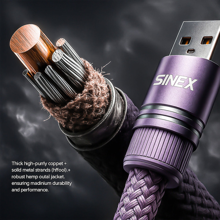 کابل تبدیل USB به USB-C سنتکس مدل C38 طول 1متر