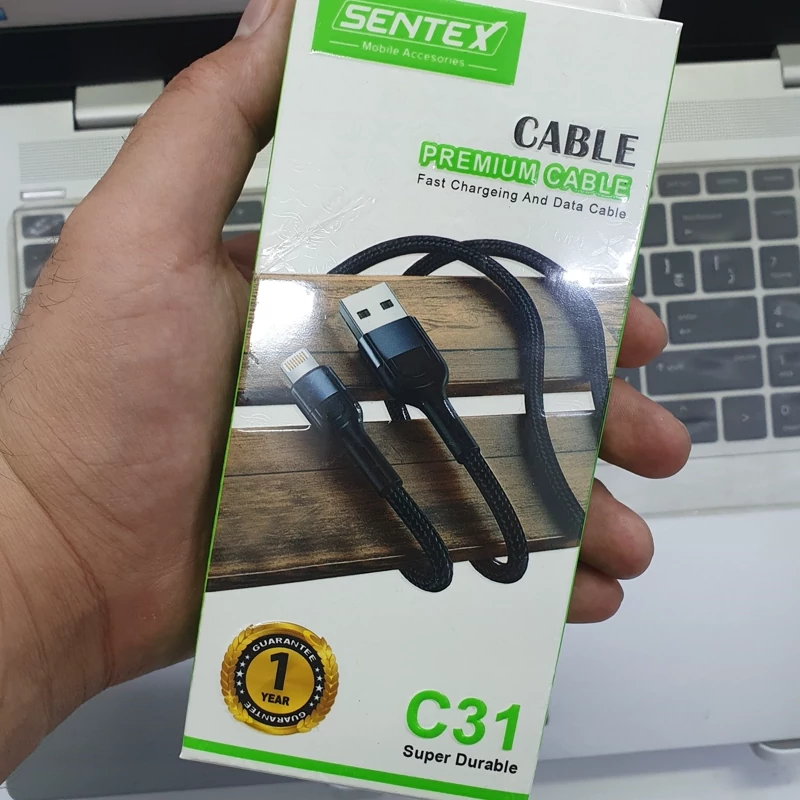 کابل فست شارژ لایتینگ SENTEX C31